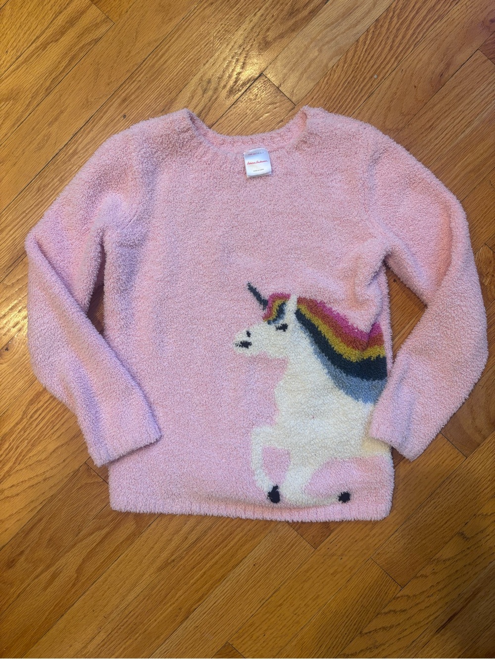 Hannah Anderson - Pink Unicorn Cozy Crewneck Sweater - Sz 6/7Y